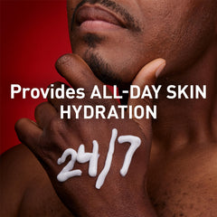 Old Spice Daily Hydration Lotion with Shea Butter top-notes amber-spice scent.
