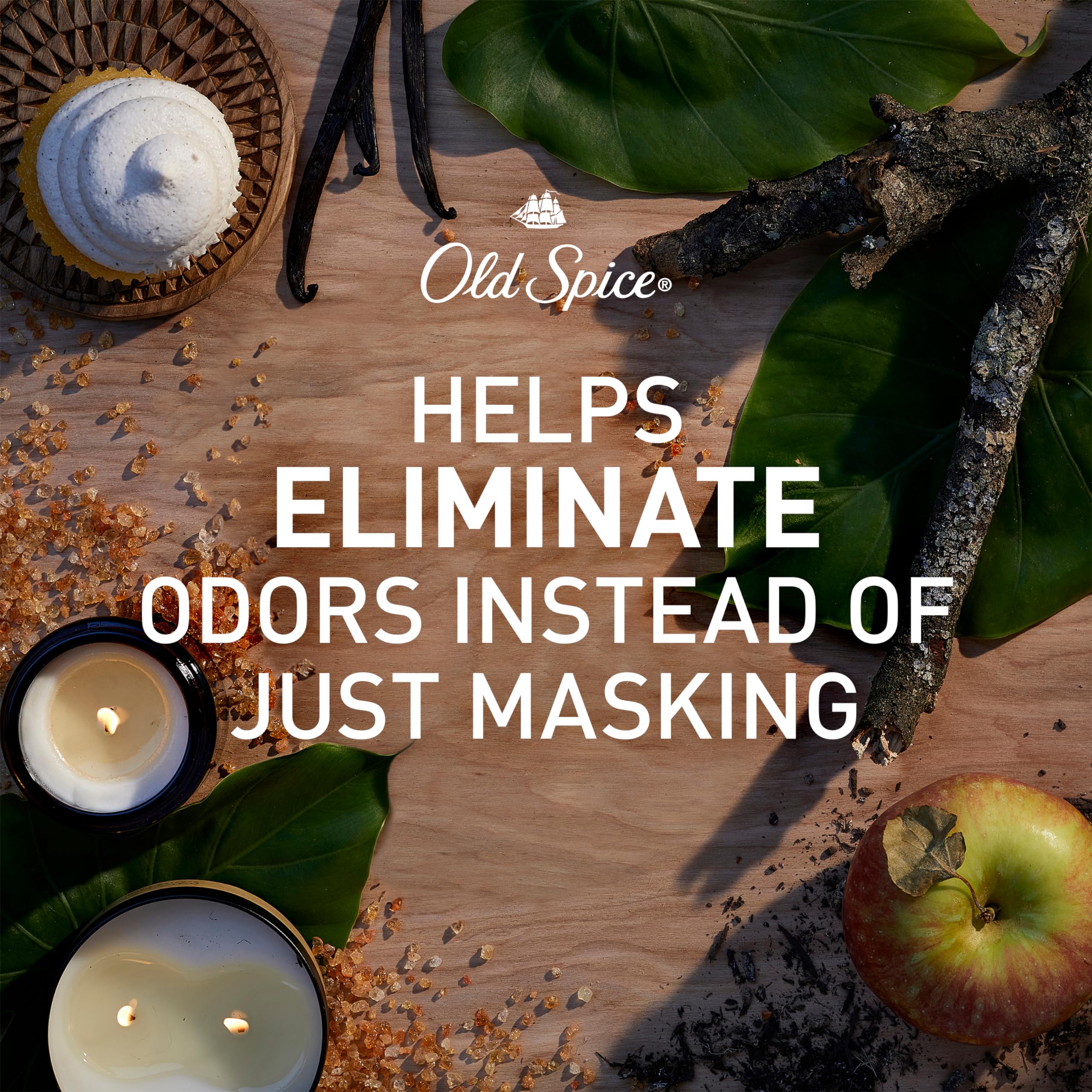 Sleek cap on Old Spice Oasis vanilla argan spray for easy daily use.