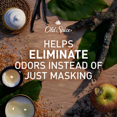 Sleek cap on Old Spice Oasis vanilla argan spray for easy daily use.