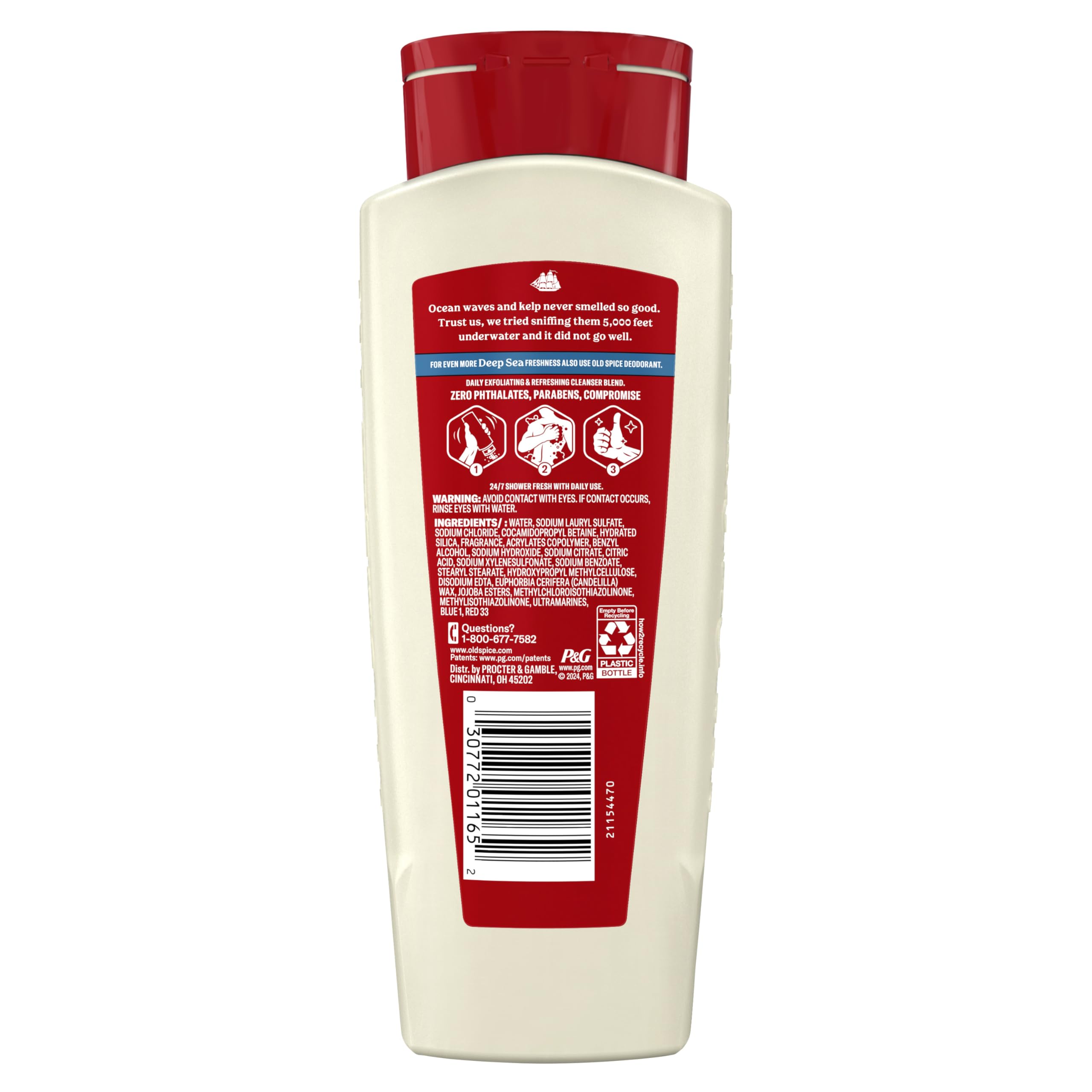 Old Spice Four pack contains travel-ready bottles for on-the-go.