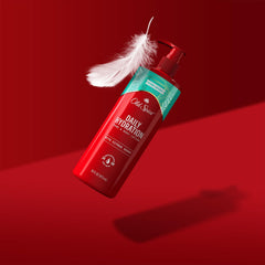 Old Spice four-pack packaging highlights value and consistent moisture.