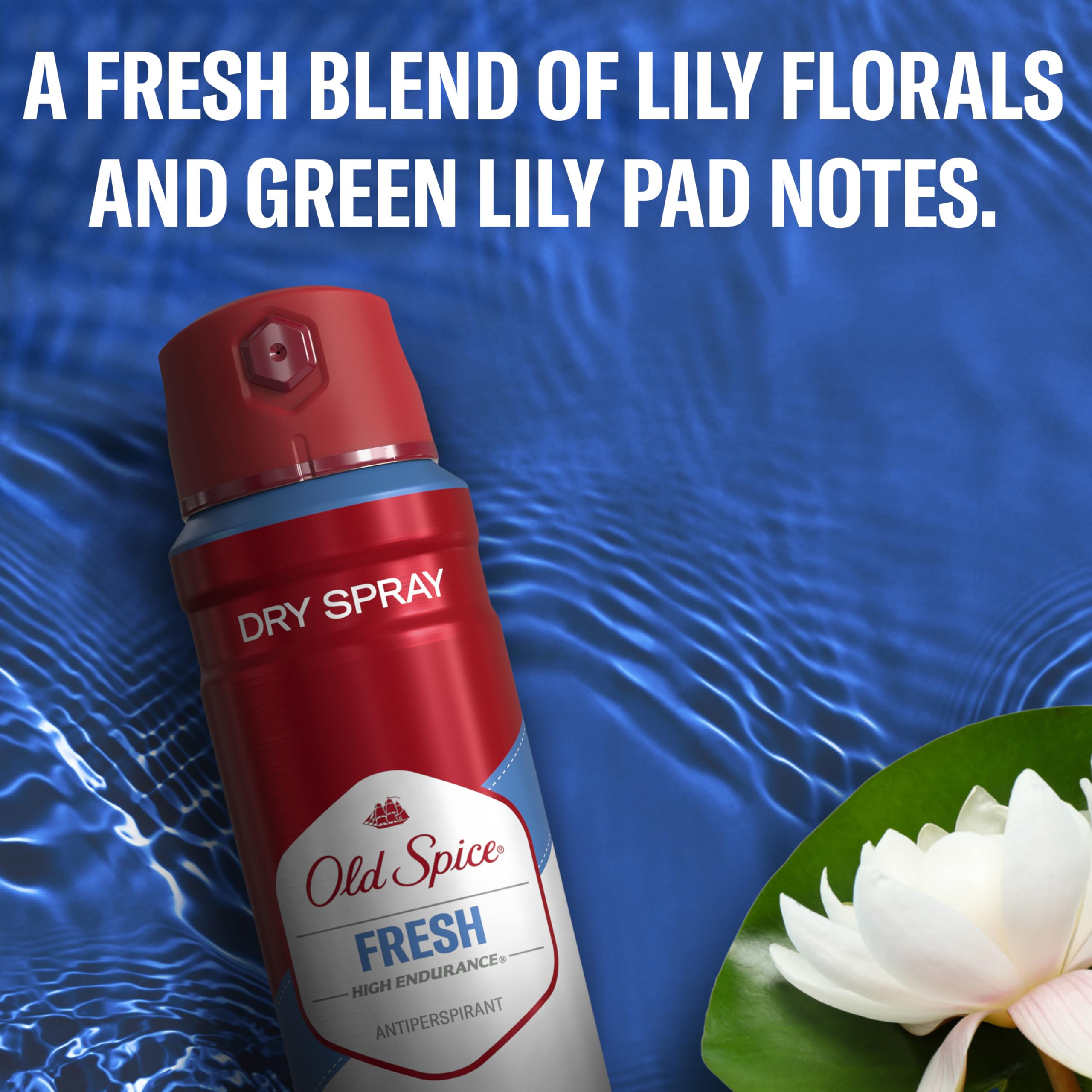 Old Spice fresh scent daily use spray keeps you dry and confident