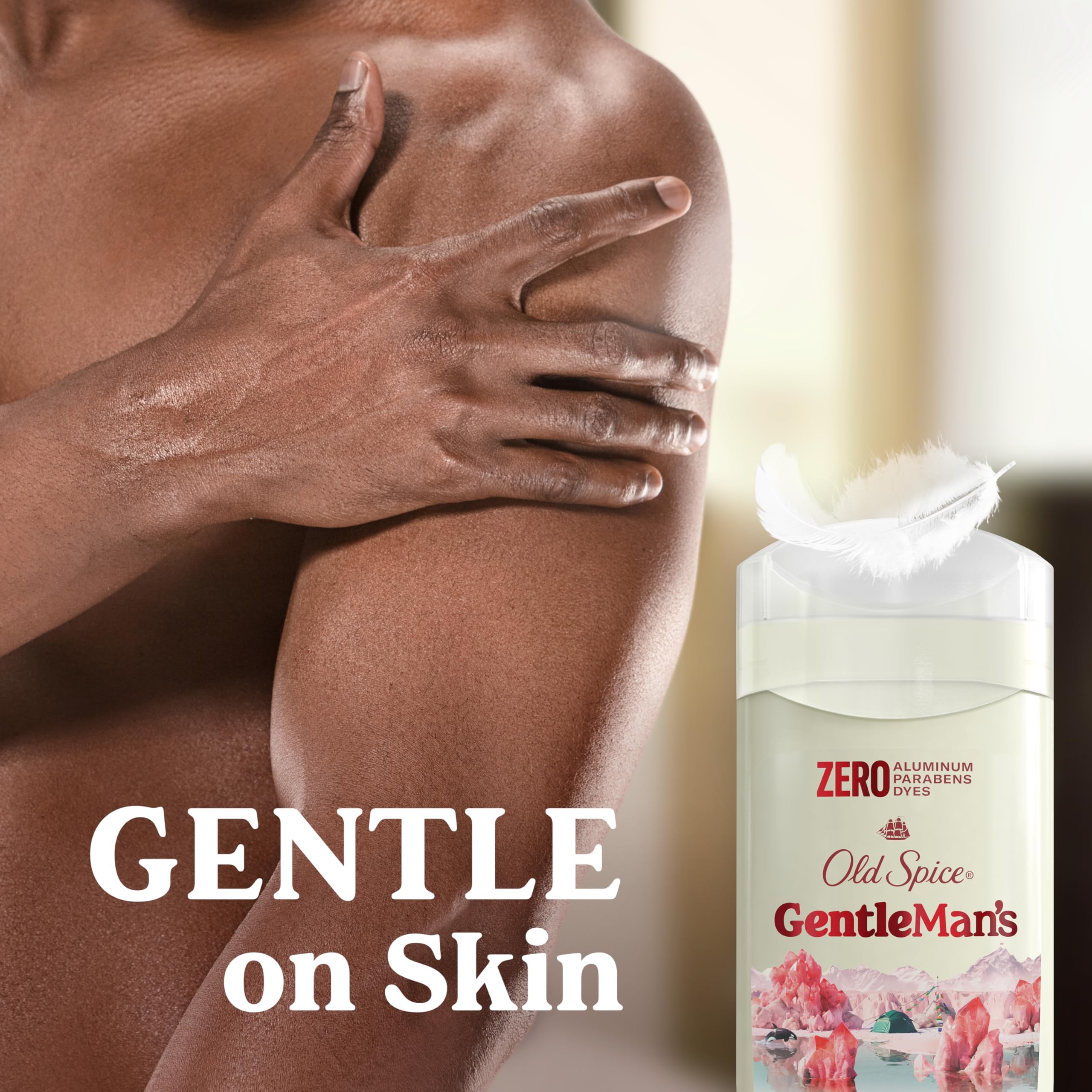 Old Spice GentleMan's on dresser display, compact 3-pack.