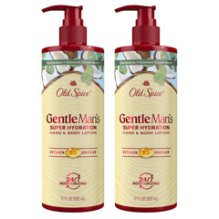 Old Spice Hand and Body Lotion bottle front view for all-day moisture.
