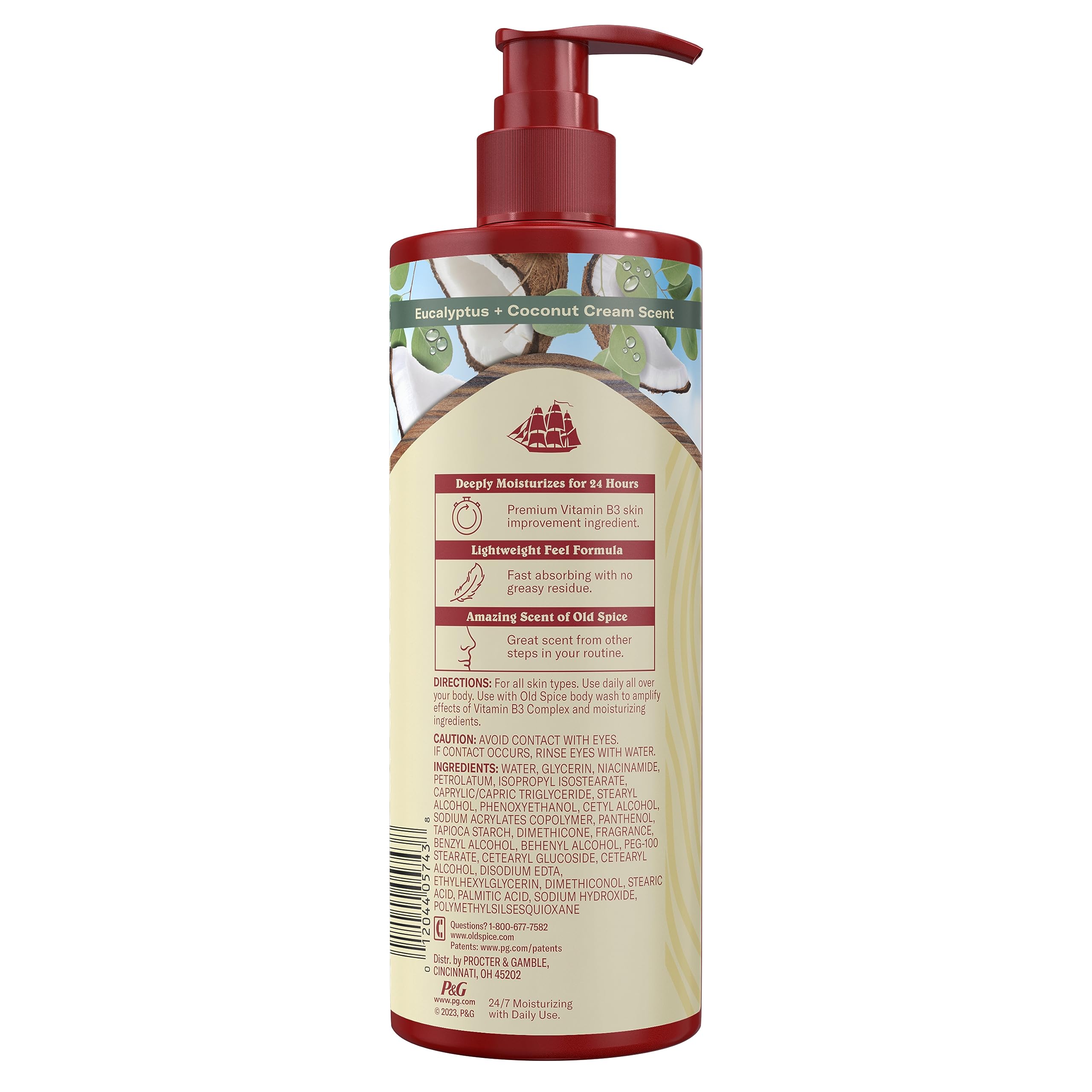 Old Spice Hand and Body Lotion fast absorption supports quick daily moisturization.