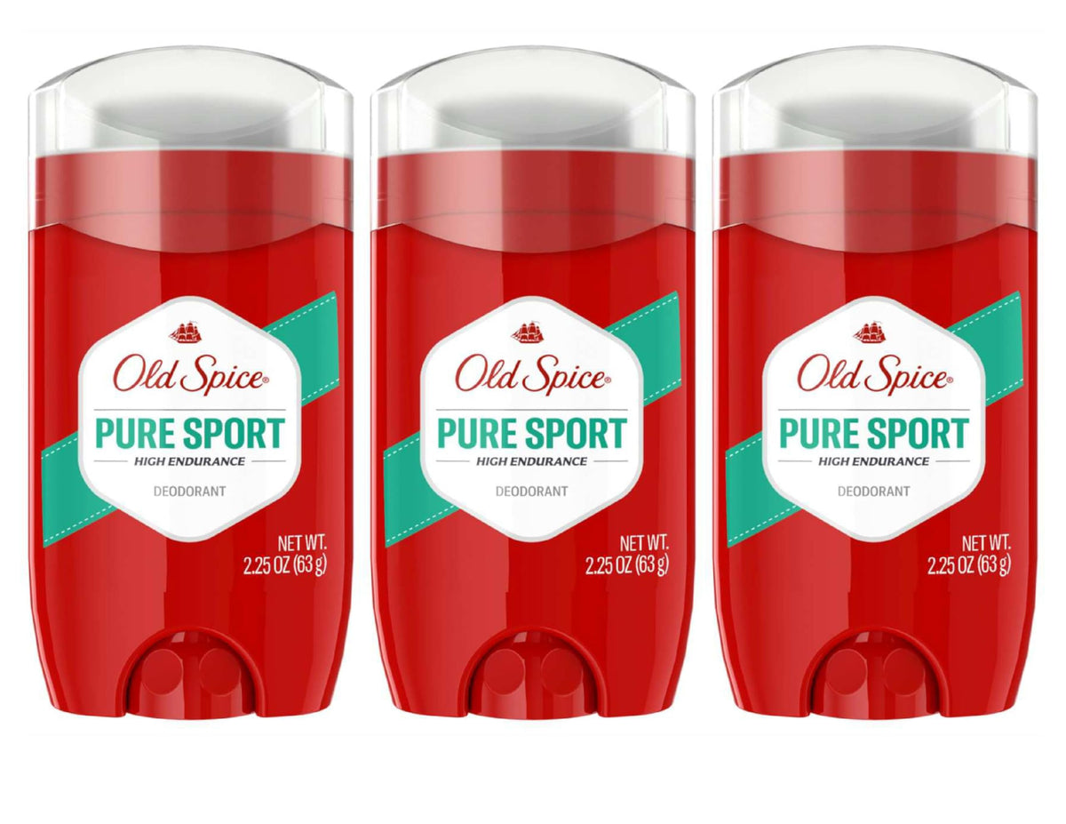 Old Spice High Endurance Pure Sport solid deodorant front view for all-day freshness