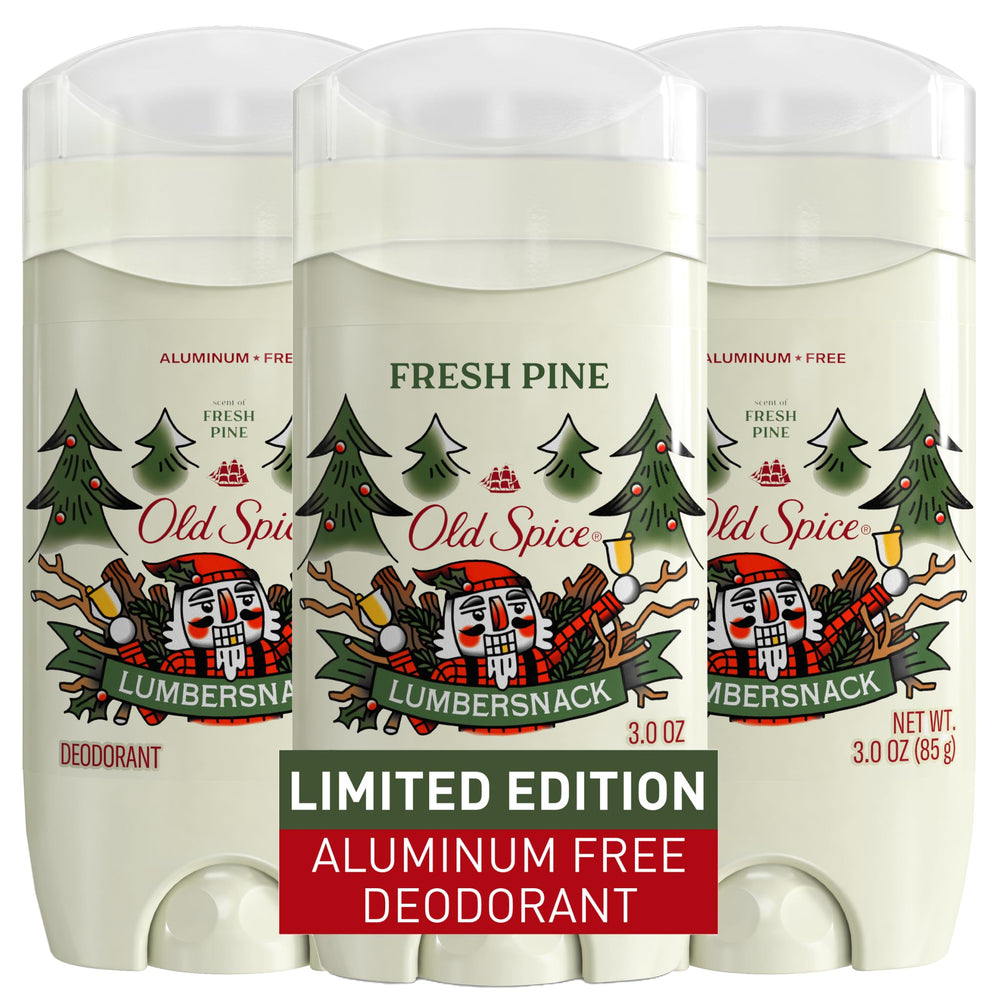 Old Spice Holidudes LumberSnack deodorant stick with pine scent for all-day freshness.