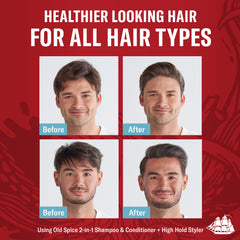 Old Spice Krakengard hair closeup emphasizing moisturized, thicker-looking strands.