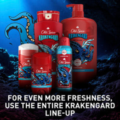 Old Spice Krakengard four pack outer box shows value and convenience.