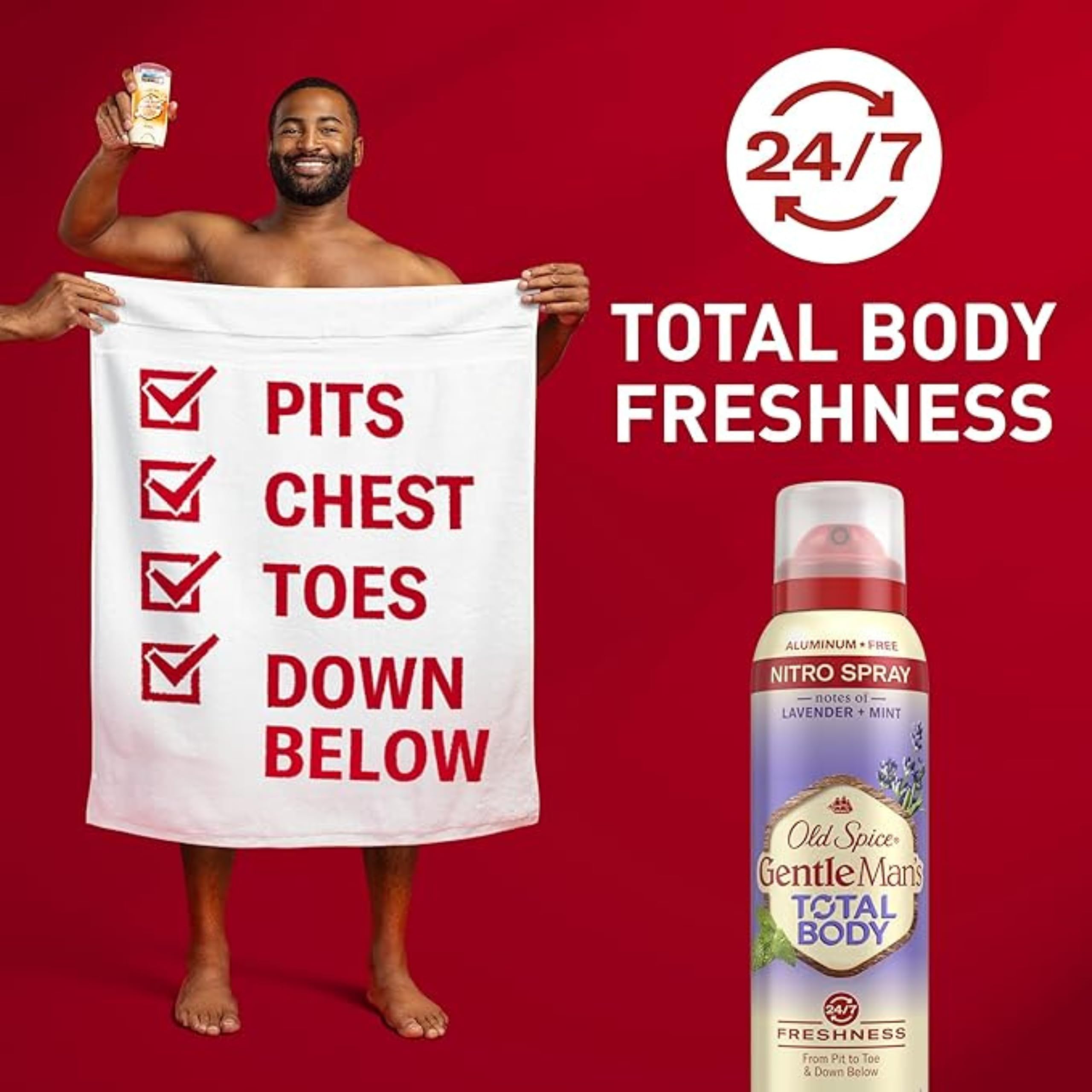 Old Spice lavender mint fragrance close-up highlighting calming scent for daily wear.