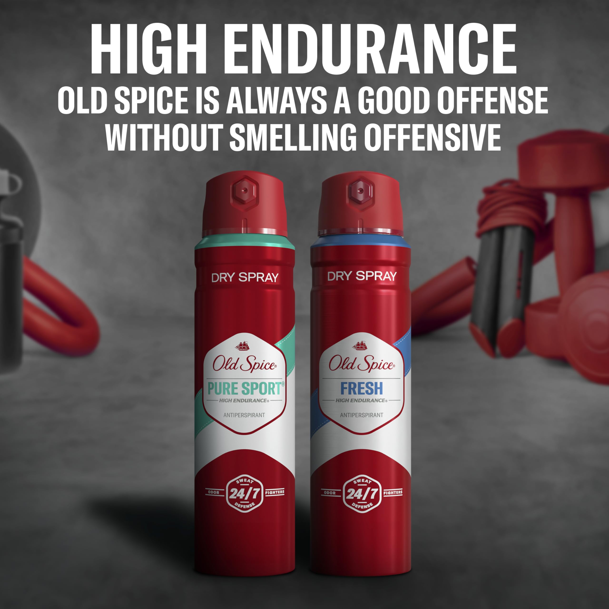 Old Spice long lasting freshness spray visible can for all day wear