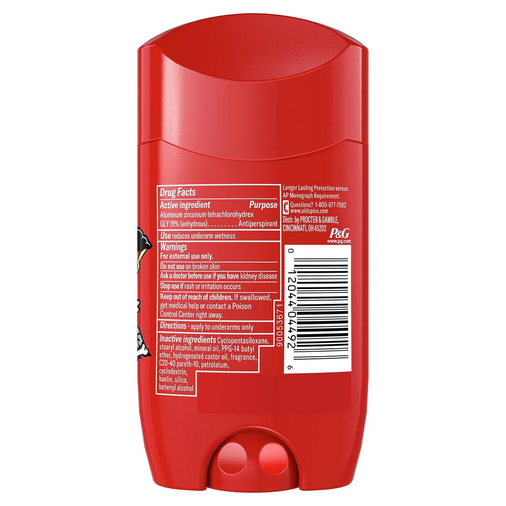 Old Spice NightPanther packshot highlighting the invisible solid formula