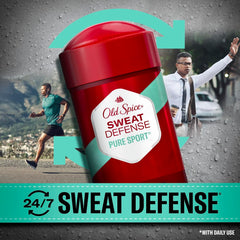 Old Spice Pure Sport soft solid sleek stick design highlights premium packaging.