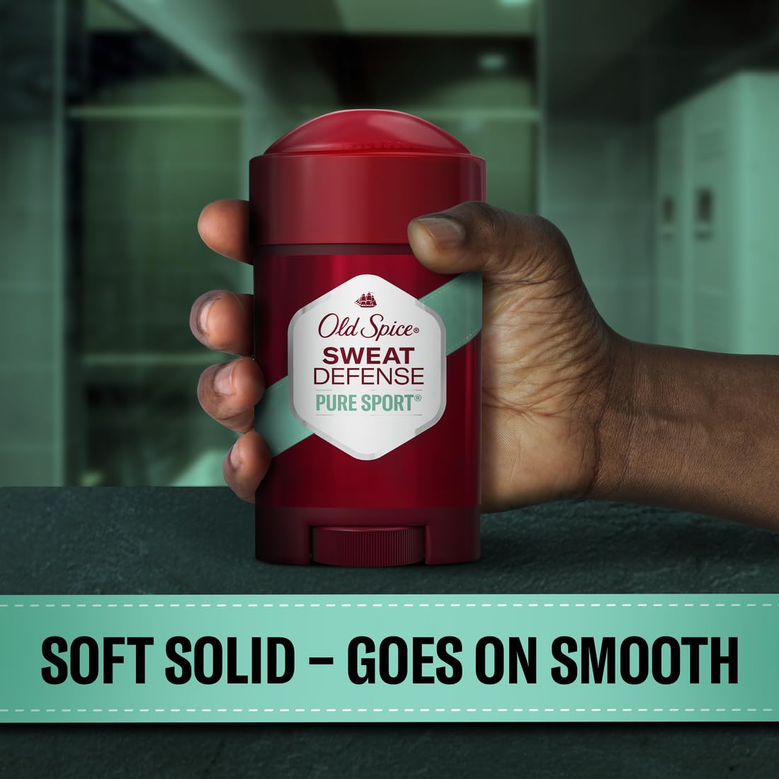 Old Spice Pure Sport soft solid ideal for gym and commute routines.