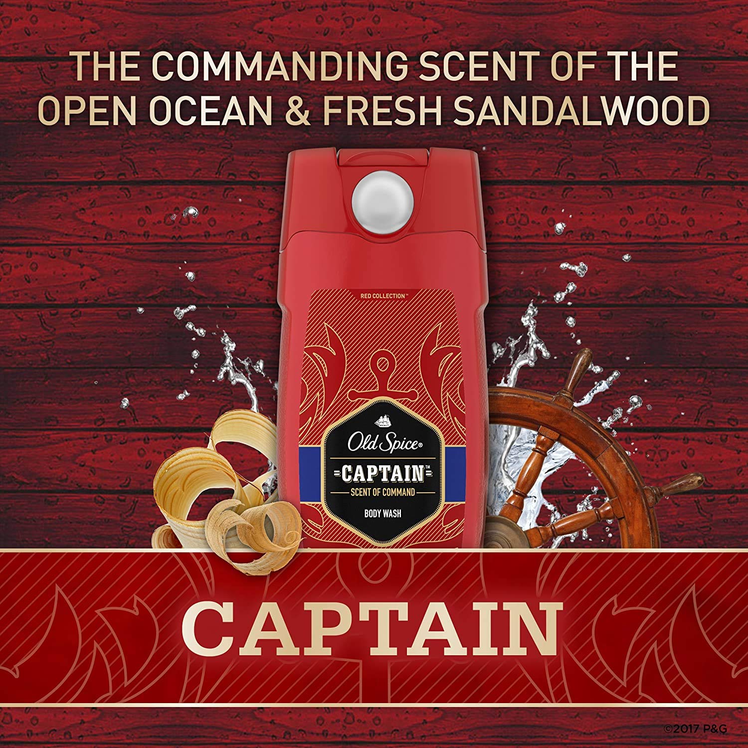 Old Spice Red Collection Captain Scent shower setup for daily use