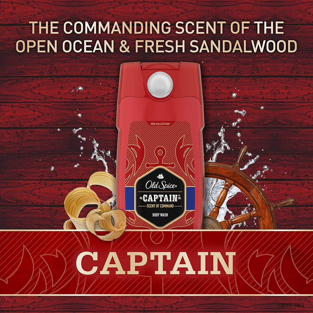 Old Spice Red Collection Captain Scent shower setup for daily use