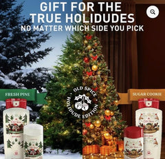 Old Spice Snickerdudel body wash bottle highlighting gourmet sugar-cookie aroma.