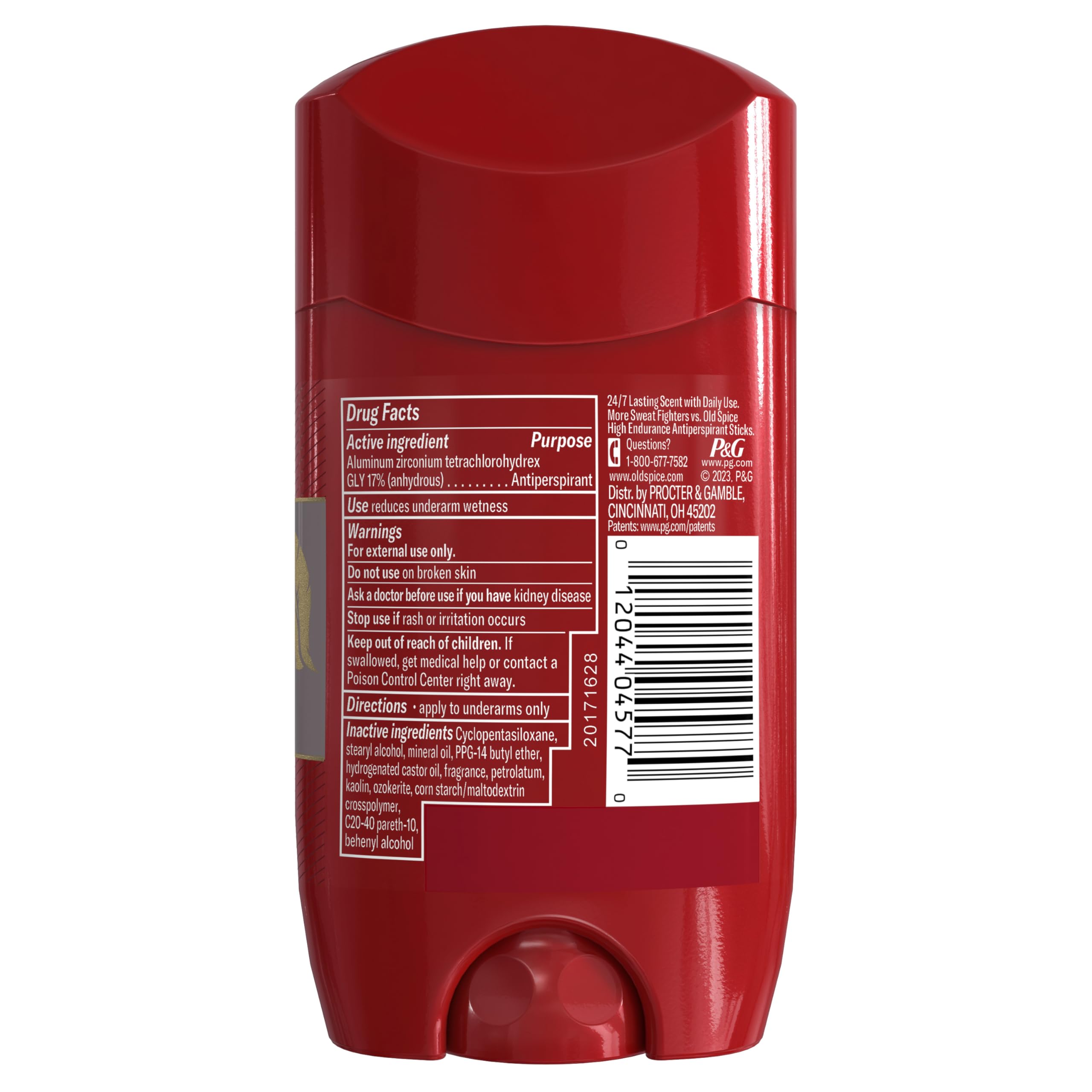 Old Spice Steel Titan pack info highlights six 2.6 oz sticks.