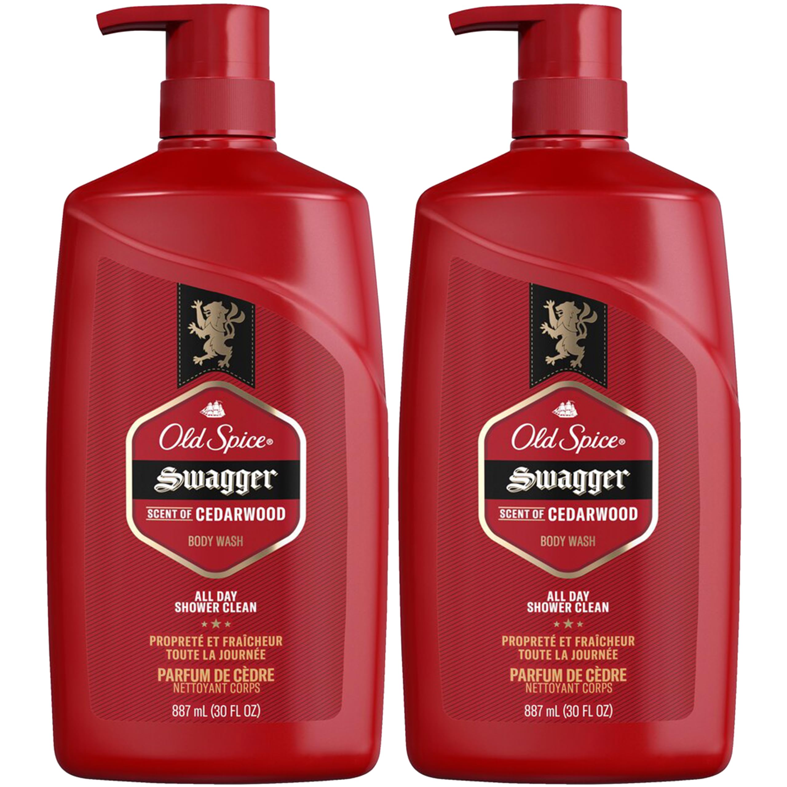 Old Spice Swagger bottle with cedarwood-lime scent for daily freshness.