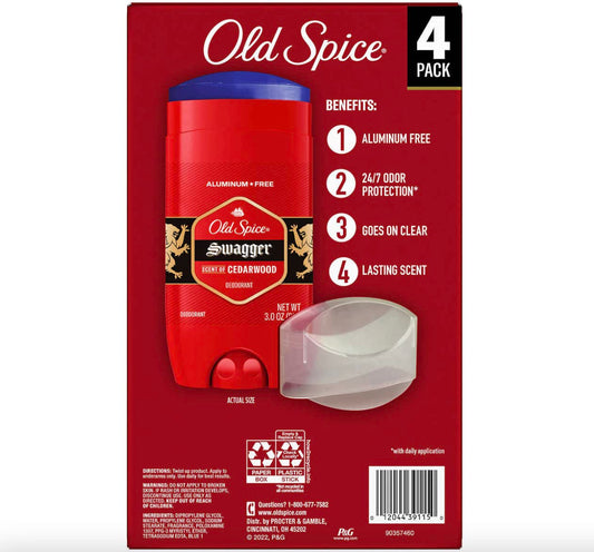 Aluminum-free Old Spice Swagger formula for gentle underarm care
