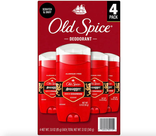 Old Spice Swagger deodorant stick being applied for daily freshness