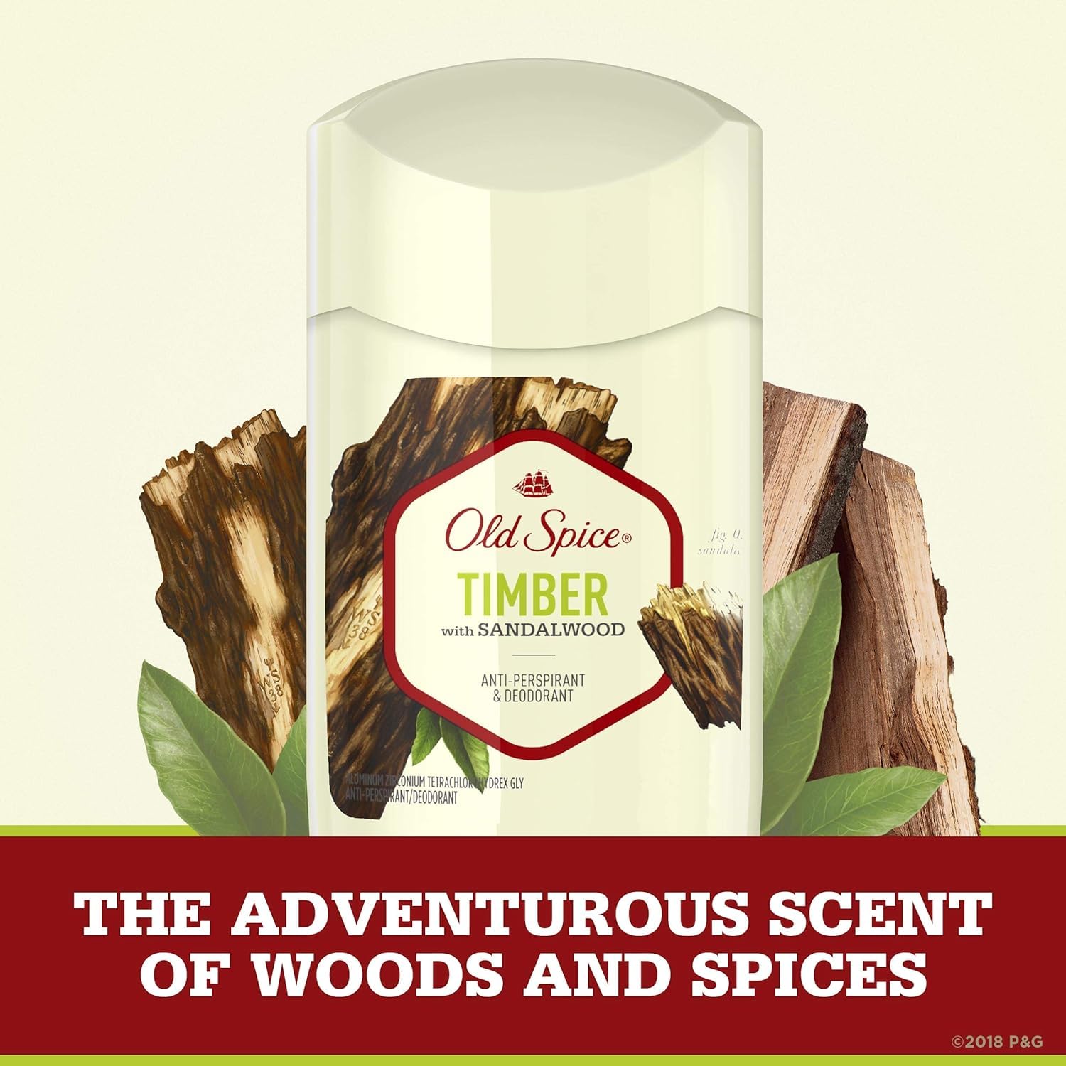Old Spice Timber smooth applicator glide for mess-free, easy use.