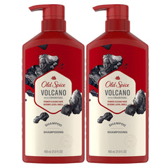 Old Spice Volcano Shampoo lather demonstrates cleansing power for refreshed hair.