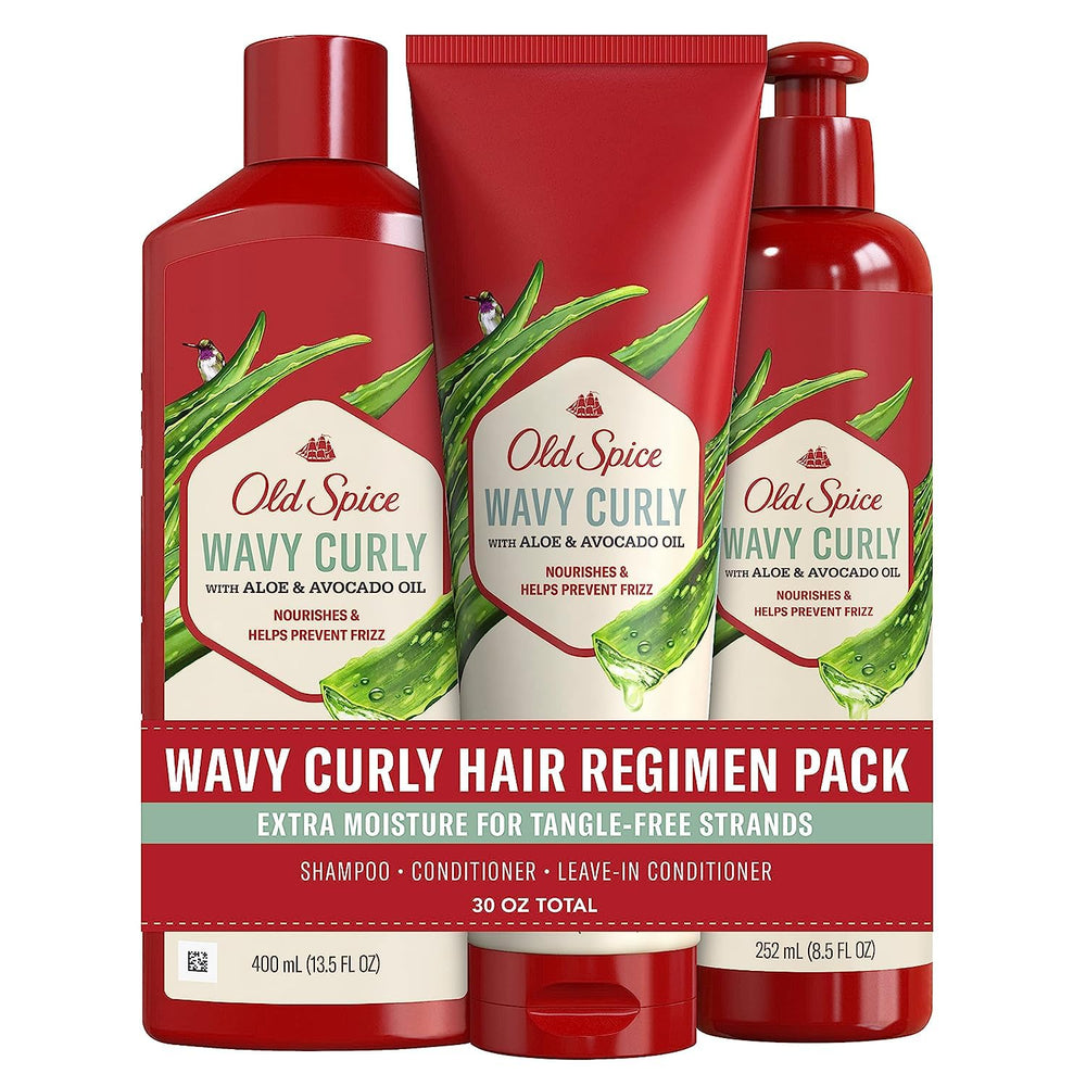 Old Spice Wavy Curly Shampoo bottle for cleansing and refreshing curls.