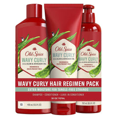 Old Spice Wavy Curly Shampoo bottle for cleansing and refreshing curls.