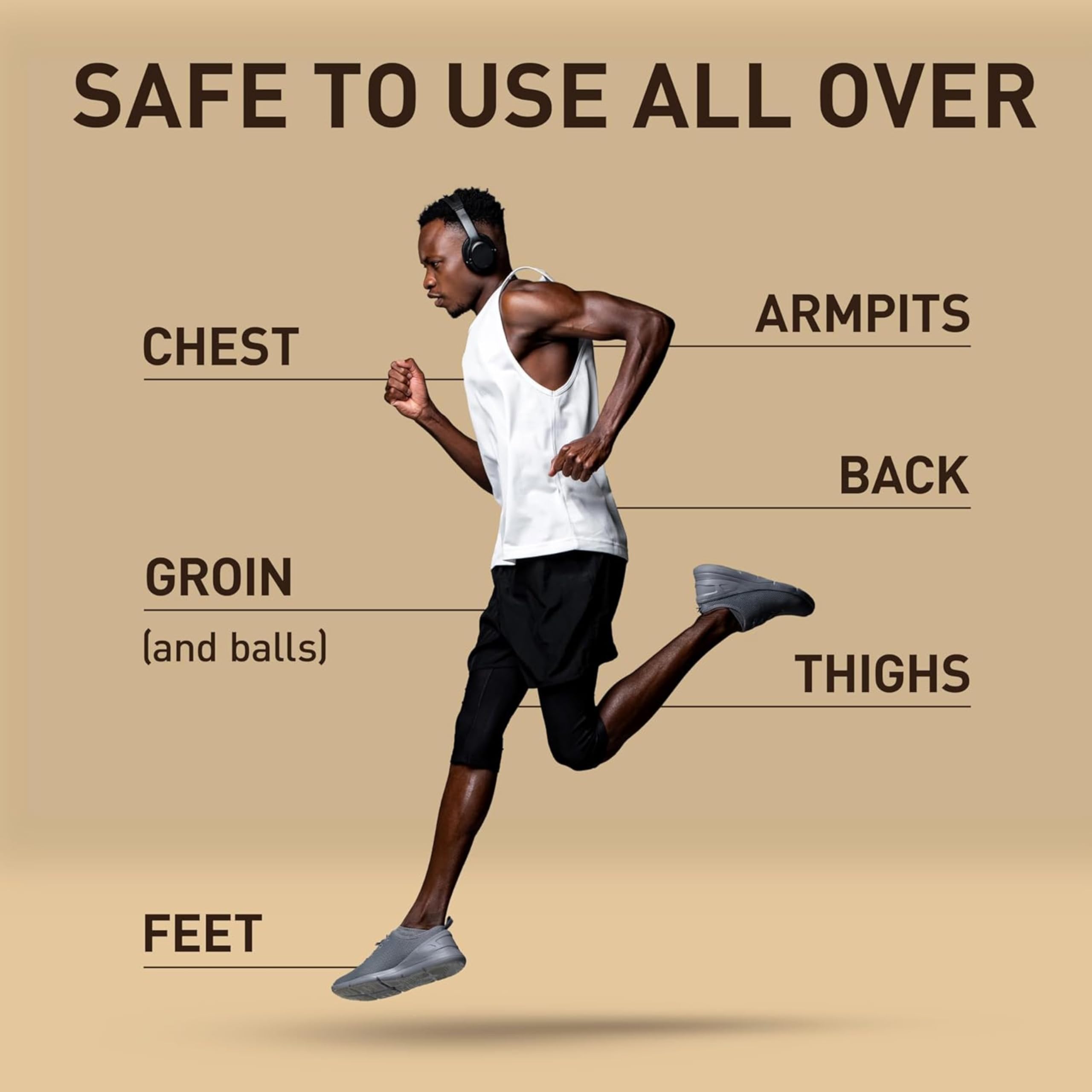 Old Spice whole body deodorant shown for all-over use from head to toe.