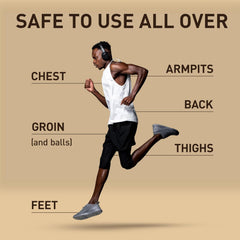 Old Spice whole body deodorant shown for all-over use from head to toe.