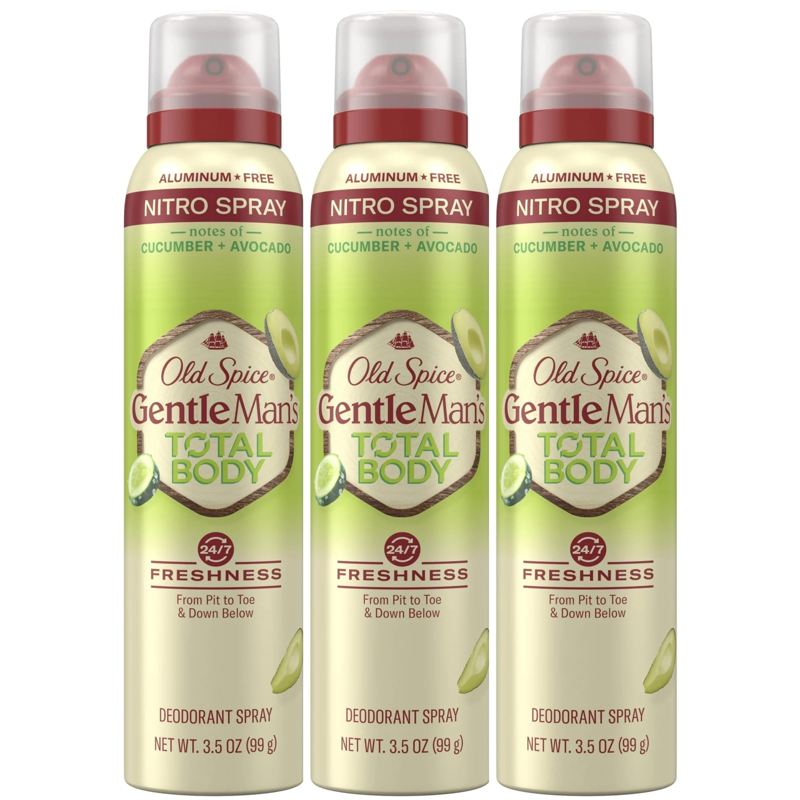 Old Spice Whole Body Spray bottle front view for all-over freshness.