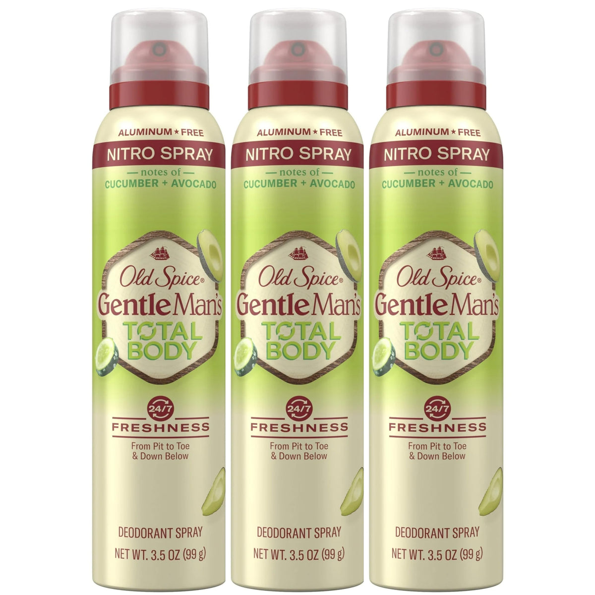 Old Spice Whole Body Spray bottle front view for all-over freshness.