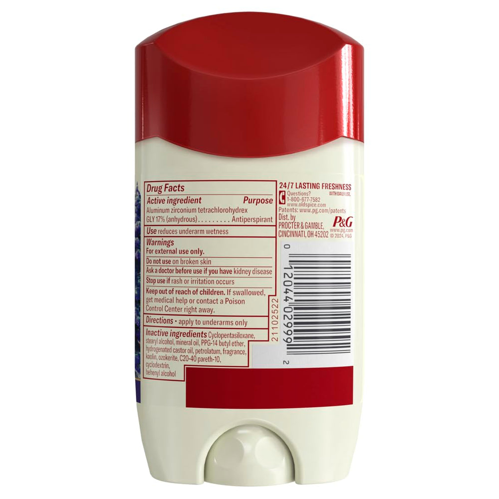 Old Spice Wilderness lavender-mint deodorant stick highlights long-lasting odor control