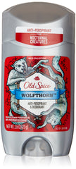 Old Spice Wolfthorn anti-perspirant stick in use for daily dryness.