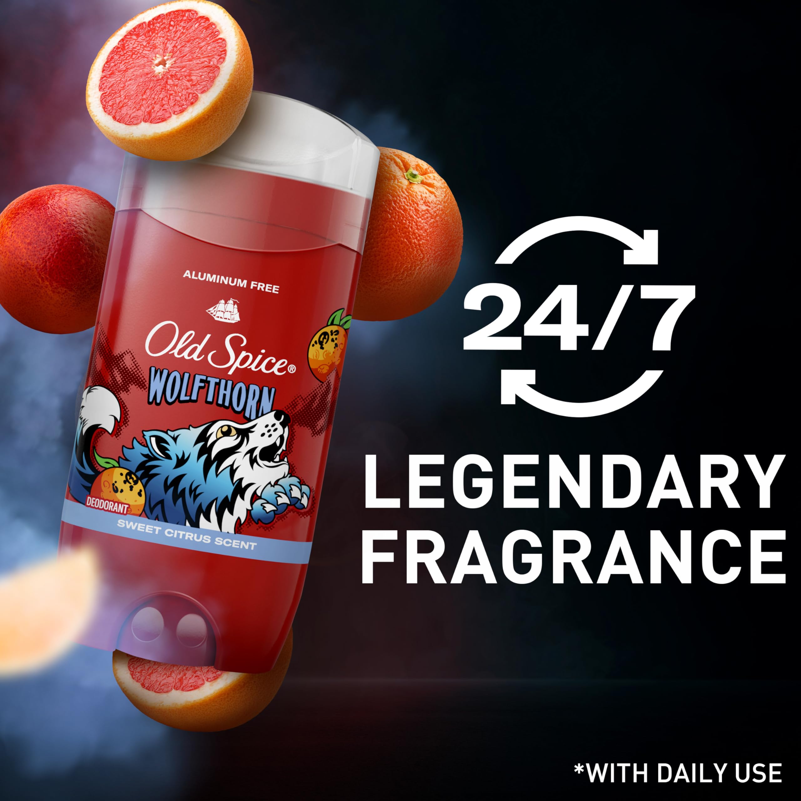 Old Spice Wolfthorn aluminum-free formula for sensitive preferences