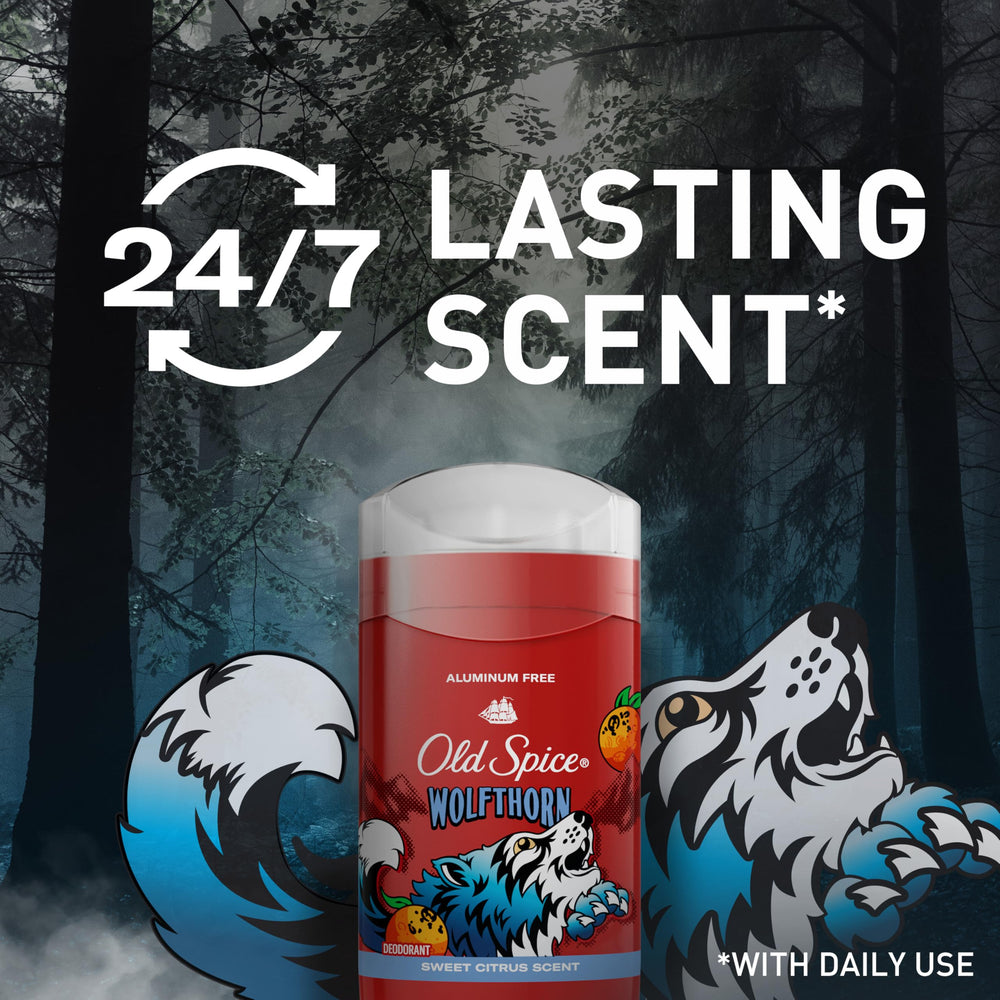 Old Spice Wolfthorn scent profile blends citrus and tropical fruit