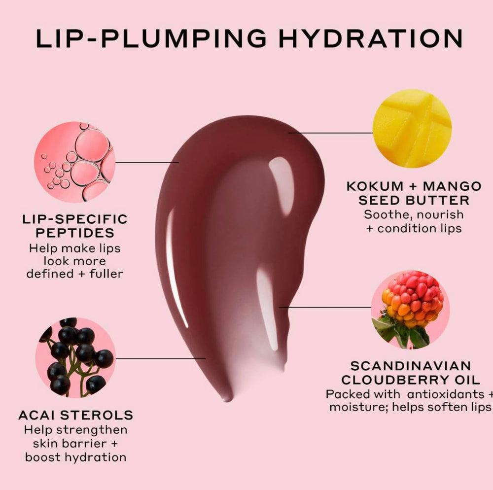 Ole Henriksen Cocoa Creme Pout Preserve application scene showing creamy texture for smooth lips.