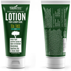 Oleavine Tea Tree Lotion ingredients label showing natural oils and extracts