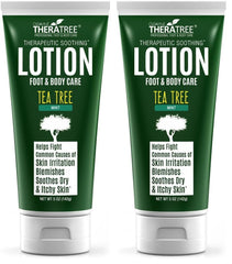 Oleavine TheraTree lotion bottle for daily foot and body comfort.