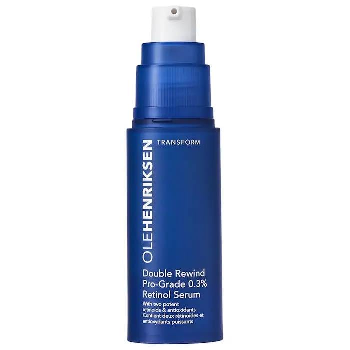 OLEHENRIKSEN Double Rewind serum bottle for nightly renewal and smoother-looking skin.