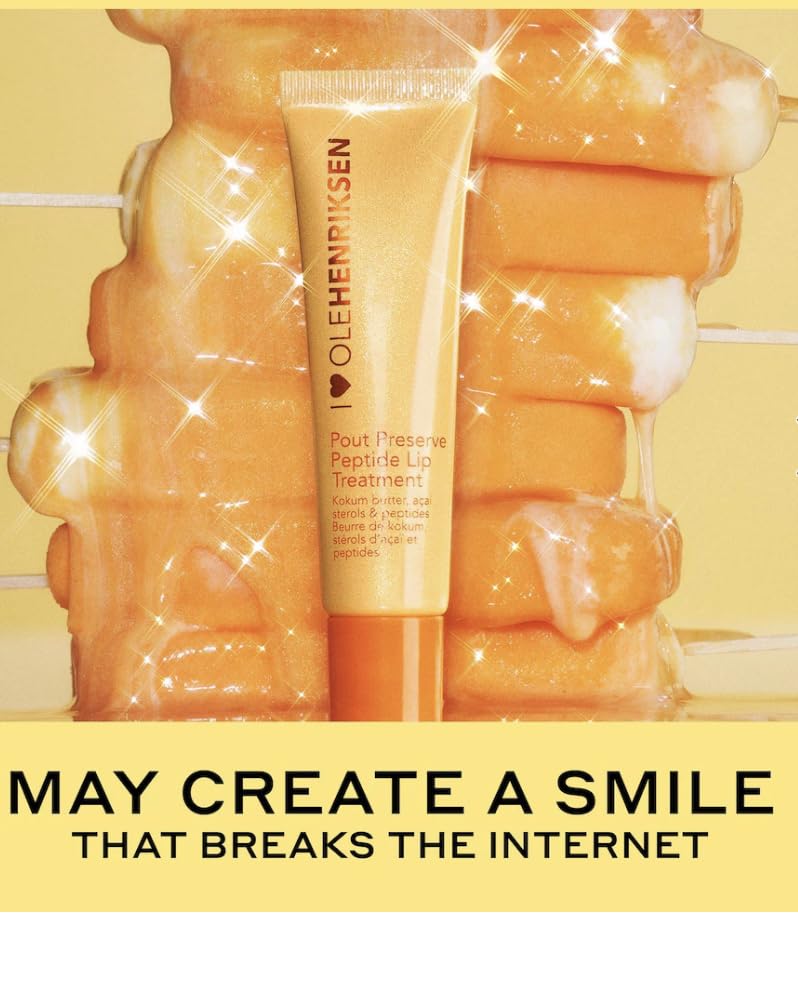 Ole Henriksen Pout Preserve packaging on display highlighting nourishing formula