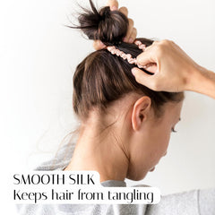 OLESILK skinny silk hair ties multicolor pack protects hair from creases.