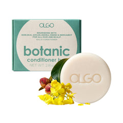 OLGO Botanic Conditioner Bar packaging promotes eco-friendly routines.