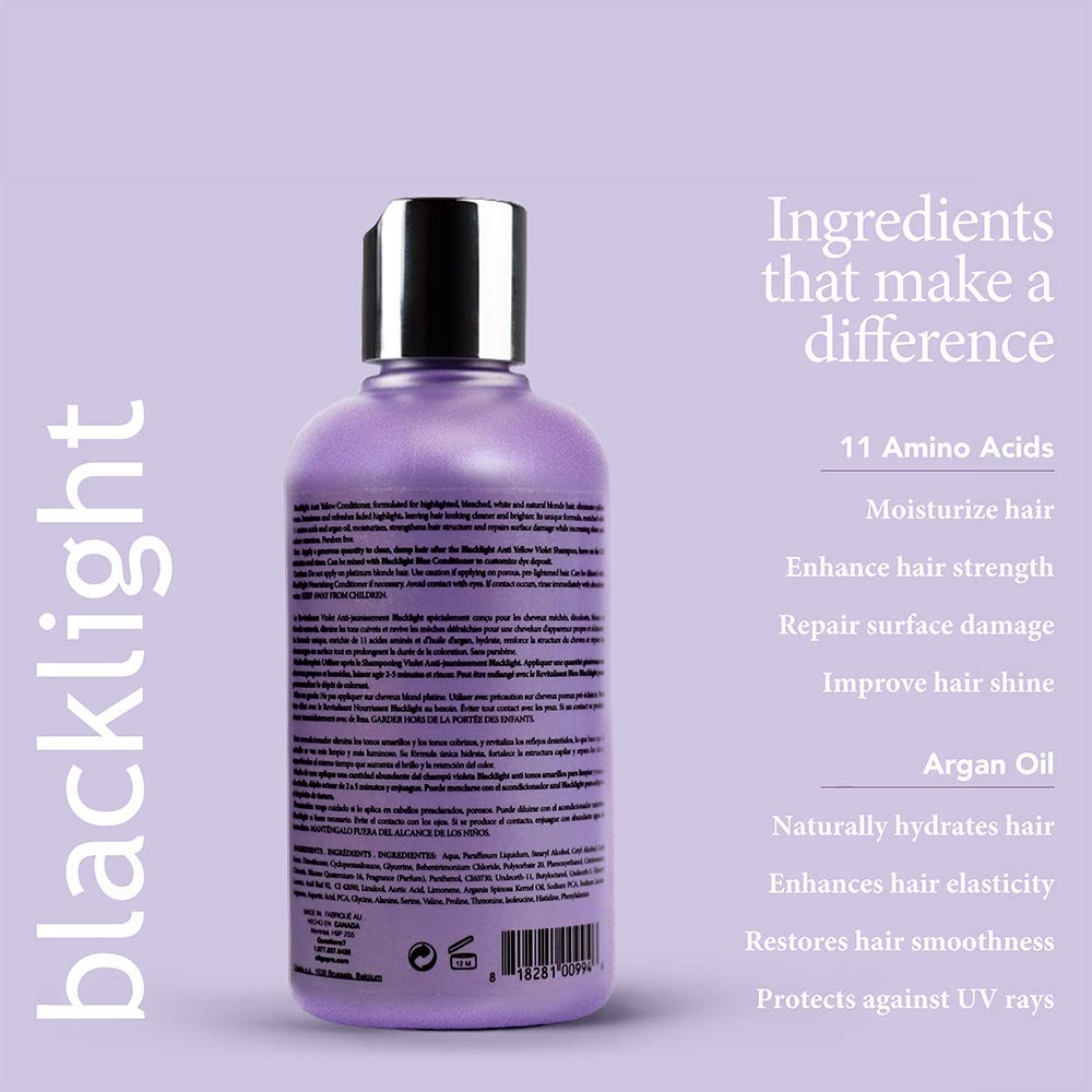Oligo Blacklight Violet Conditioner packaging box highlighting vegan formula