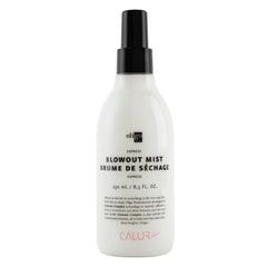 Oligo Calura Express Blowout Mist bottle front offering heat protection for faster blow-drying
