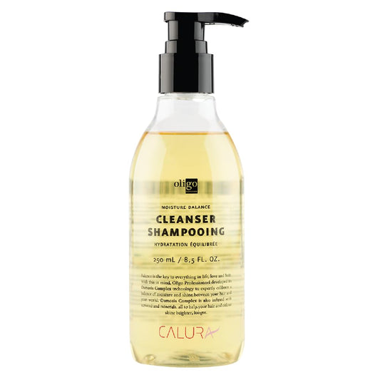 Oligo Calura Moisture Balance Cleanser bottle showing vegan, sulfate-free hydration potential