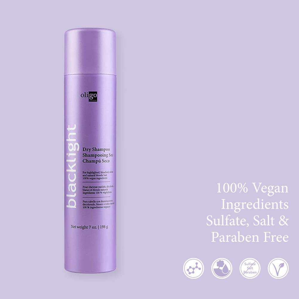 Oligo Professionnel Blacklight Dry Shampoo spray-application captures instant lift without heaviness.
