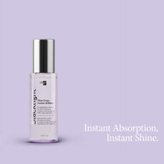 Oligo Professionnel Blacklight Shine Drops shine-finish shows radiant sheen after styling.