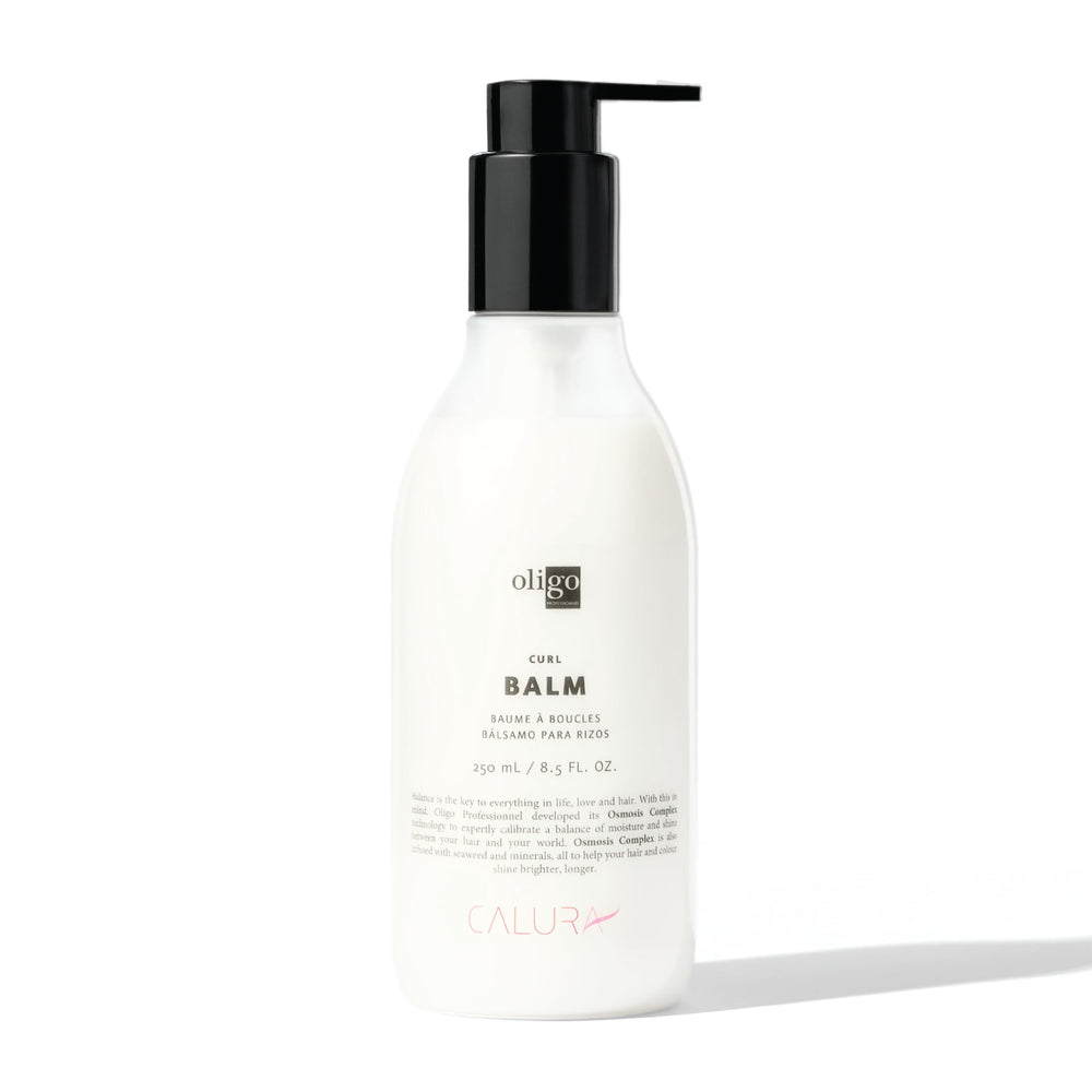 Calura Curl Balm applied to damp hair for even distribution and curl shaping